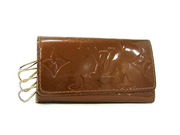 LOUISVUITTON ルイヴィトン M91212 モノグラムヴェルニ ミュルティクレ4 4連 キーケース 鍵入れ メンズ レディース ブラウン系 DK6003拍卖
