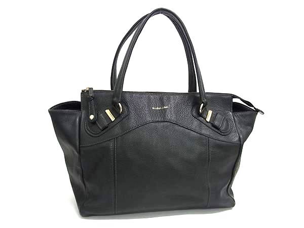 1円 ■美品■ SeeByChloe シーバイクロエ レザー ハンドバッグ トートバッグ 肩掛け レディース ブラック系 BP5807拍卖