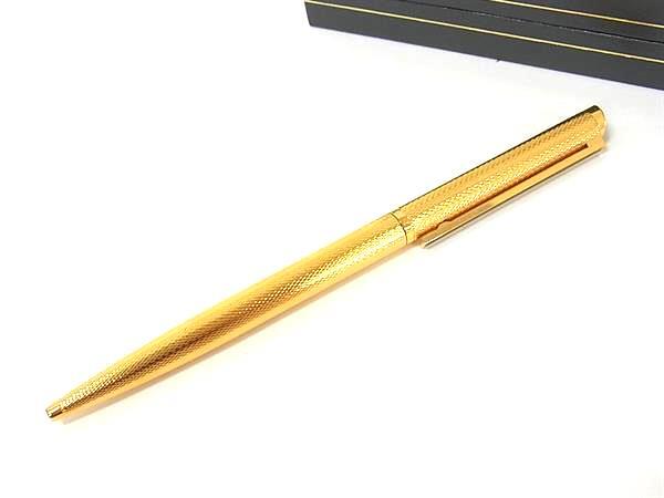 1円 ■美品■ dunhill ダンヒル ツイスト式 ボールペン 筆記用具 文房具 ステーショナリー メンズ レディース ゴールド系 BP5890拍卖