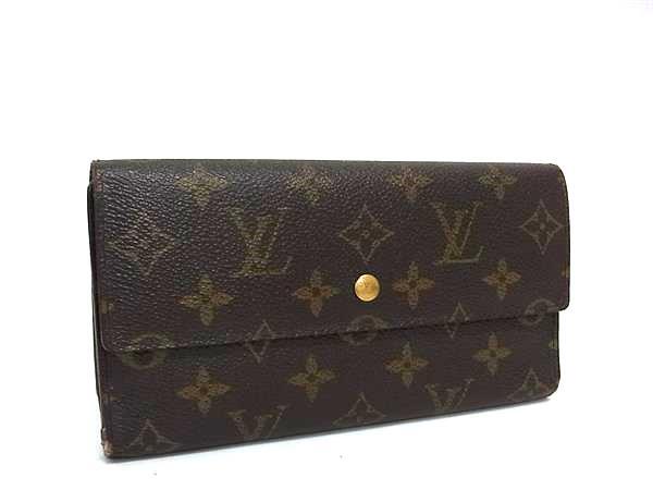 1円 LOUIS VUITTON ルイヴィトン M61215 モノグラム ポルトトレゾール インターナショナル 三つ折り 長財布 ウォレット ブラウン系 BP5944拍卖