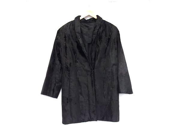 1円 Chloe クロエ ベロア ロングコート アウター 上着 洋服 レディース ブラック系 FP8790拍卖