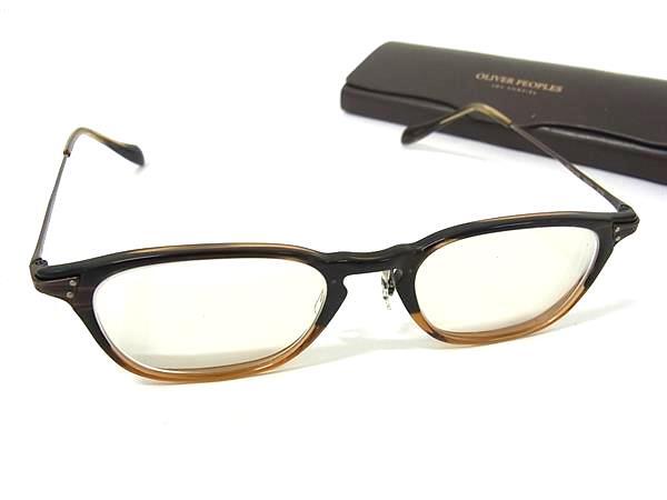 1円 ■美品■ OLIVER PEOPLES オリバーピープルズ 49□19-140 Hadley 8108 度入り メガネ 眼鏡 ブラウン系 FU6045拍卖