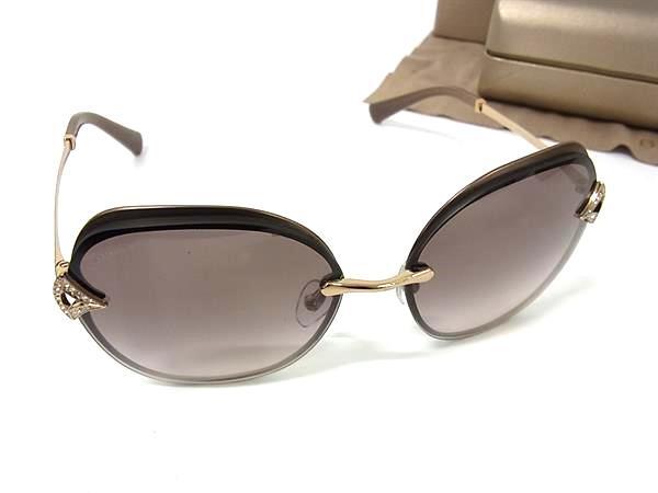 1円 ■美品■ BVLGARI ブルガリ 6111-B 2037/3B 60□15 ラインストーン サングラス メガネ 眼鏡 レディース ゴールド系 FU5913拍卖