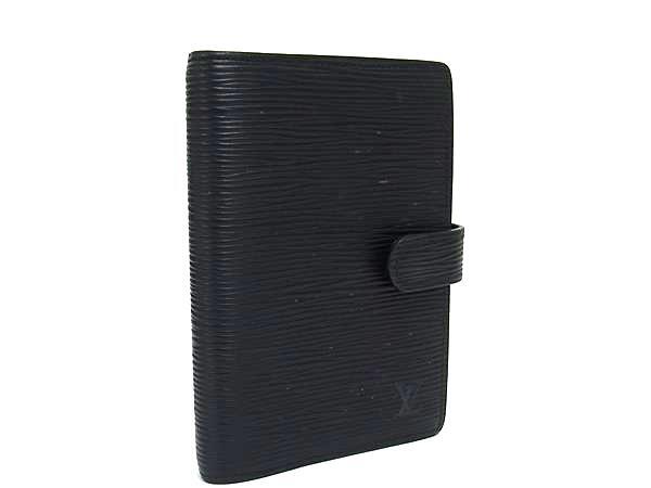 1円 LOUIS VUITTON ルイヴィトン R20052 エピ アジェンダPM 6穴式 手帳カバー スケジュール帳 レディース メンズ ブラック系 FN7988拍卖