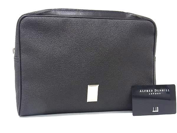 1円 ■美品■ dunhill ダンヒル サイドカー PVC×レザー クラッチバッグ セカンドバッグ メンズ ブラック系 FP8565拍卖