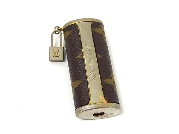 1円 LOUIS VUITTON ルイヴィトン モノグラム ライターケース メンズ レディース ブラウン系×ゴールド系 FS7331拍卖