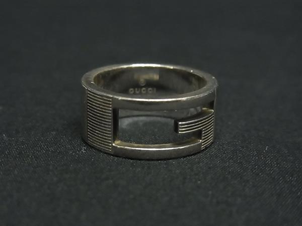 1円 GUCCI グッチ ブランデッドG SV925 リング 指輪 アクセサリー 表記サイズ7 (約6号) メンズ レディース シルバー系 FS7304拍卖