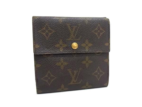 1円 LOUIS VUITTON ルイヴィトン T61647 USA アメリカ製 モノグラム ポルト ビエ カルト クレディ モネ 三つ折り 財布 ブラウン系 FS7334拍卖