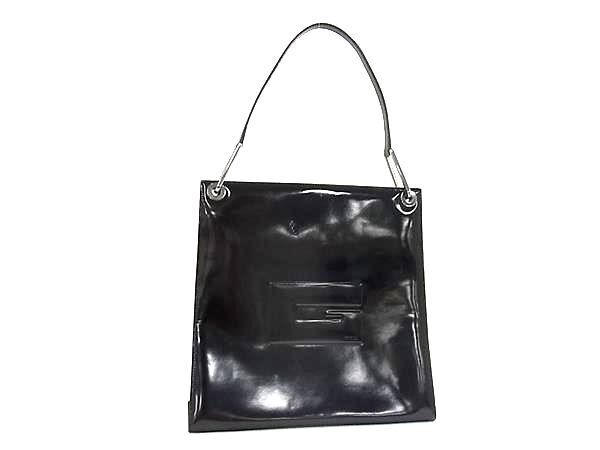 1円 GUCCI グッチ 001・1013・3037 パテントレザー ハンドバッグ トート ワンショルダー 肩掛けかばん レディース ブラック系 GA5822拍卖