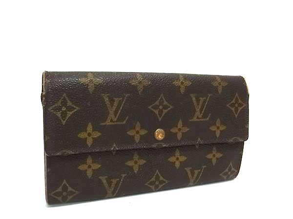 1円 LOUIS VUITTON ルイヴィトン M61725 モノグラム ポシェット ポルトモネ クレディ 二つ折り 長財布 ウォレット ブラウン系 FN7899拍卖