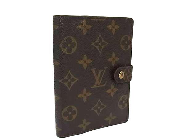 1円 ■美品■ LOUIS VUITTON ルイヴィトン R20005 モノグラム アジェンダPM 6穴式 手帳カバー スケジュール帳 ブラウン系 FN7879拍卖
