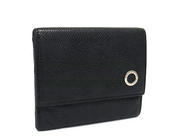 1円 BVLGARI ブルガリ ブルガリブルガリ レザー コインケース コインパース マルチケース 小銭入れ メンズ ブラック系 FN7883拍卖