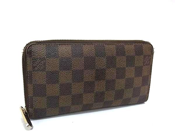 1円 LOUIS VUITTON ルイヴィトン N60015 ダミエ ジッピーウォレット ラウンドファスナー 長財布 小銭入れ カード入れ ブラウン系 FN7892拍卖