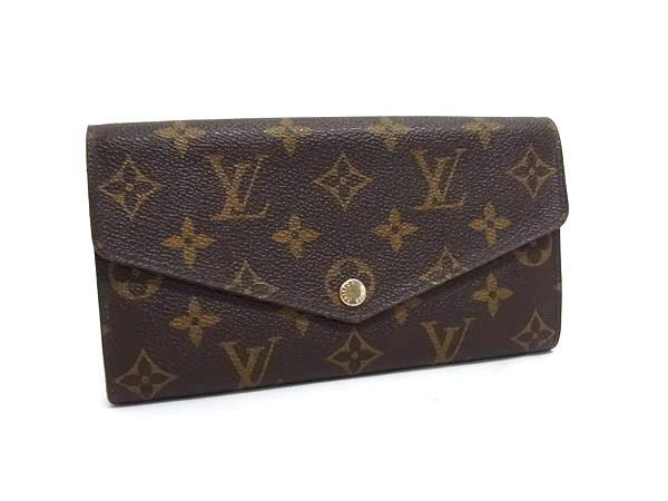 1円 LOUIS VUITTON ルイヴィトン M60531 モノグラム ポルトフォイユ サラ 二つ折り 長財布 ウォレット 小銭入れ ブラウン系 FS7290拍卖