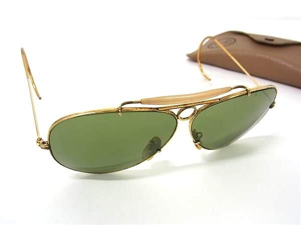 1円 Ray-Ban レイバン B&L ボシュロム ヴィンテージ USA デコット シューター 1/30 10K GO 金張り サングラス メガネ ゴールド系 BQ2665拍卖