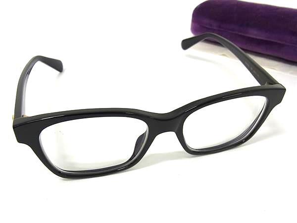 1円 ■美品■ GUCCI グッチ GG0922O 005 52□17-140 インターロッキングG ビー Bee 蜂 度入り メガネ 眼鏡 めがね ブラック系 BQ2669拍卖