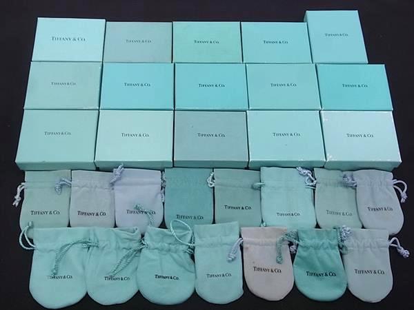1円 ■美品〜■ TIFFANY&Co ティファニー ボックス 箱 巾着 保存袋 アクセサリーケース 小物入れ 15点セット まとめ売り DB3092拍卖