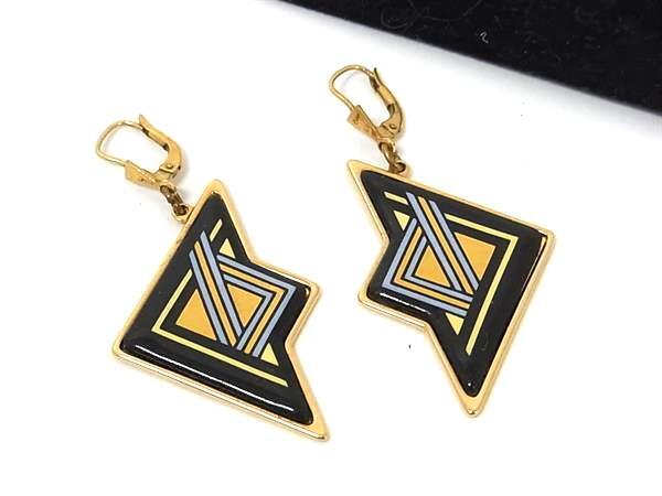 1円 ■美品■ MICHAELA FREY TEAM ミカエラ フレイ ピアス アクセサリー レディース ブラック系×ゴールド系 FU5281拍卖