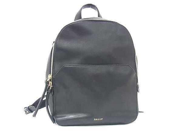 1円 BALLY バリー レザー リュックサック バックパック デイパック レディース メンズ ブラック系 BQ2603拍卖