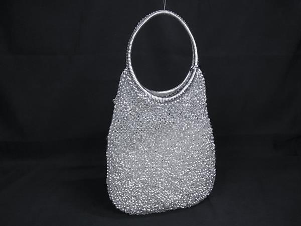 1円 ■美品■ ANTEPRIMA アンテプリマ ワイヤーバッグ PVCワイヤー ハンドバッグ トートバッグ レディース シルバー系 FU5174拍卖