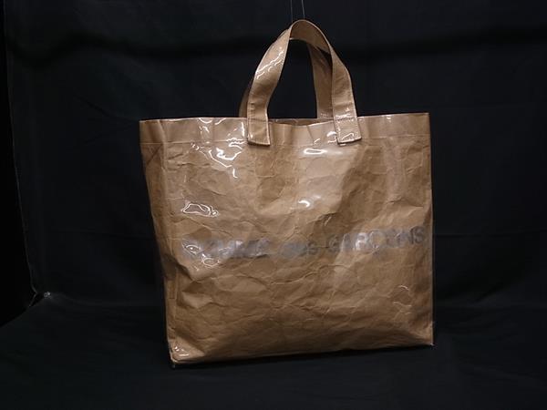 1円 ■美品■ COMME des GARCONS コム デ ギャルソン ビニールトート PVC ハンドバッグ トートバッグ ブラウン系×クリア FU4898拍卖