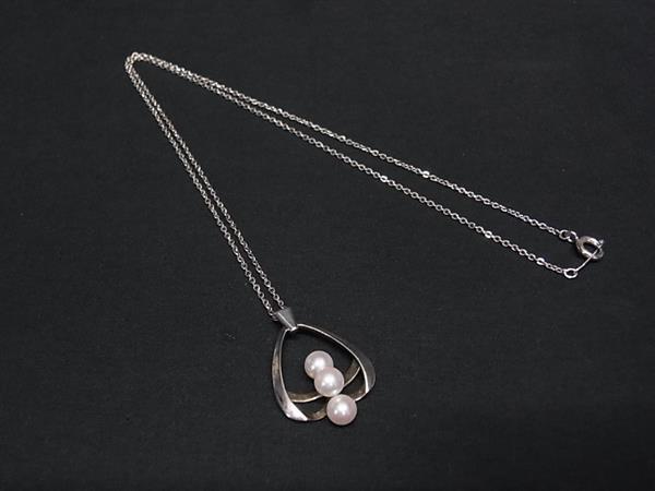 1円 MIKIMOTO ミキモト 本真珠 アコヤ真珠 パール約5mm SV925 ネックレス ペンダンド アクセサリー レディース シルバー系 FS6641拍卖