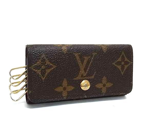 1円 ■美品■ LOUIS VUITTON ルイヴィトン M69517 モノグラム ミュルティクレ4 4連 キーケース 鍵入れ レディース ブラウン系 FS6586拍卖