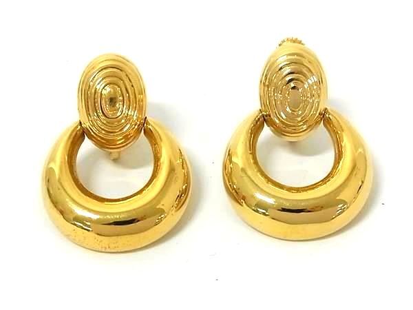 1円 ■美品■ YVESSAINTLAURENT イヴサンローラン ヴィンテージ ネジバネ式 イヤリング アクセサリー レディース ゴールド系 FS6426拍卖