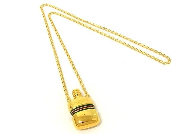 1円 ■美品■ GUCCI オールドグッチ ヴィンテージ シェリーライン ネックレス ペンダント アクセサリー メンズ ゴールド系 FS6463拍卖