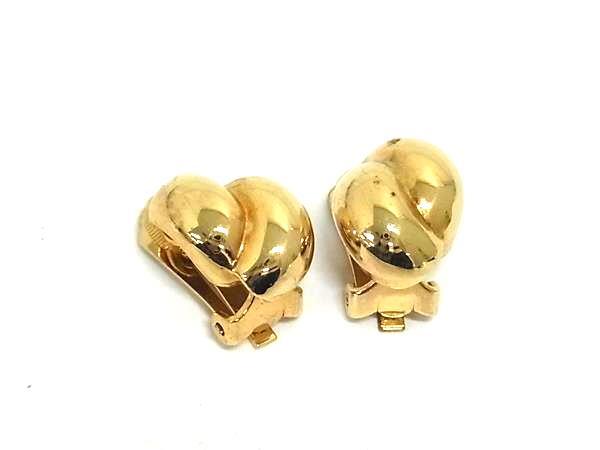 1円 ChristianDior クリスチャンディオール ヴィンテージ クリップ式 イヤリング アクセサリー レディース ゴールド系 FS6194拍卖