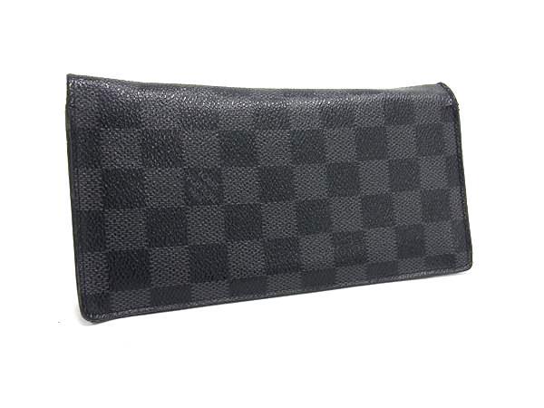 1円 LOUIS VUITTON ルイヴィトン N62665 ダミエグラフィット ポルトフォイユ ブラザ 二つ折り 長財布 ウォレット ブラック系 FS5833拍卖