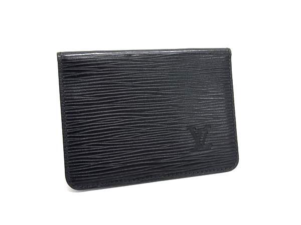 1円 ■美品■ LOUIS VUITTON ルイヴィトンM63202 エピ ポルト2カルト ヴェルティカル マルティエ刻印 カードケース ブラック系 FS6114拍卖
