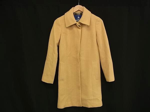 1円 ■極美品■ BURBERRY バーバリー アンゴラ×ウールロングコート アウター 上着 表記サイズ 38 洋服 レディース ベージュ系 FP4805拍卖