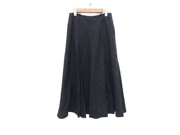 1円 ■美品■ CHANEL シャネル ココマーク コットン×レーヨン スリット ロングスカート ボトムス サイズ38 洋服 ブラック系 FT1934拍卖