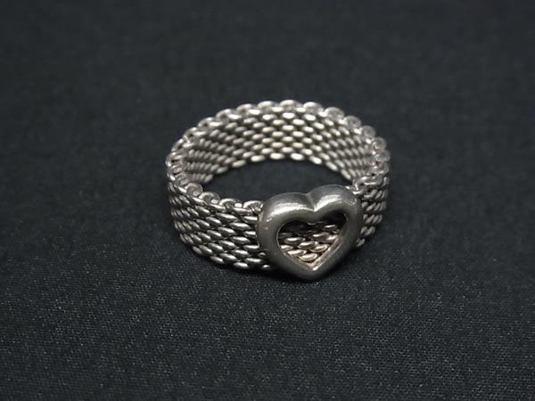 1円 TIFFANY&Co ティファニー サマセットハート SV925 リング 指輪 アクセサリー 約11号 レディース シルバー系 FU4164拍卖