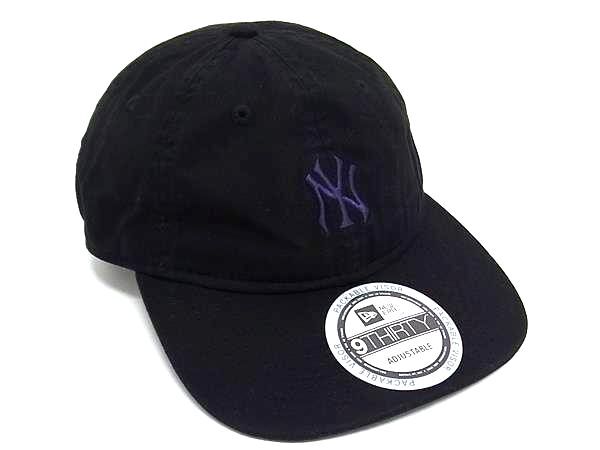 ■美品■ NEWERA ニューエラ 9THIRTY コットン100% ベースボールキャップ 帽子 メンズ レディース ブラック系 DJ8432拍卖