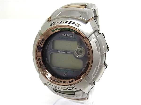 ■稼働品■ CASIO カシオ G-SHOCK GL-210 SS ソーラー 20気圧防水 腕時計 ウォッチ メンズ シルバー系×ブロンズ系 DK1847拍卖