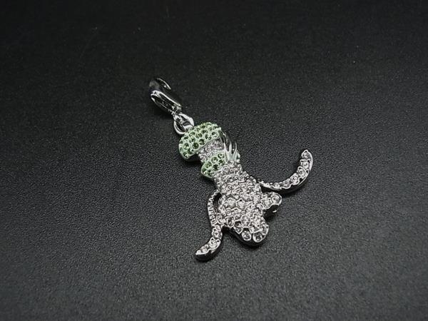 ■新品同様■ SWAROVSKI スワロフスキー ディズニーコラボ グーフィー ラインストーン チャーム アクセサリー シルバー系 DI9148拍卖