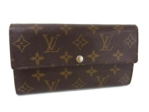 1円 LOUIS VUITTON ルイヴィトン M61734 モノグラム ポルトフォイユ サラ 二つ折り 長財布 ウォレット 小銭入れ ブラウン系 FT2280拍卖