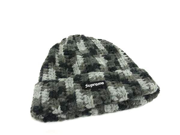 1円 ■美品■ Supreme シュプリーム アクリル100% ニット帽 ニットキャップ 帽子 レディース メンズ グレー系 FP2023拍卖