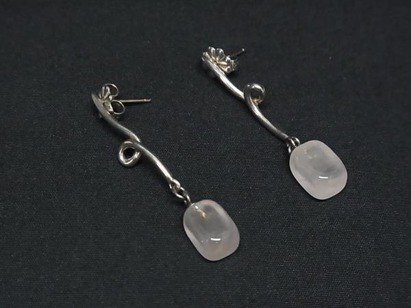 1円 ■美品■ TIFFANY&Co ティファニー ローズクォーツ×SV925 ピアス アクセサリー レディース シルバー系×ライトピンク系 FV2122拍卖