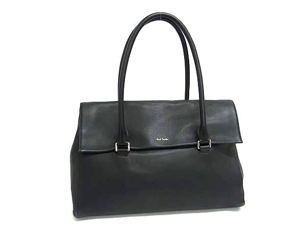 1円 Paul Smith ポールスミス レザー ショルダー トートバッグ 肩掛けかばん レディース ブラック系 GB2694拍卖