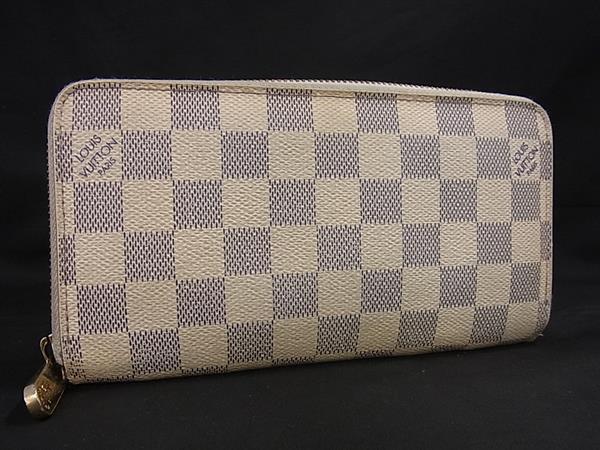 1円 LOUIS VUITTON ルイヴィトン N60019 ダミエアズール ジッピーウォレット ラウンドファスナー 長財布 ウォレット アイボリー系 FQ2863拍卖