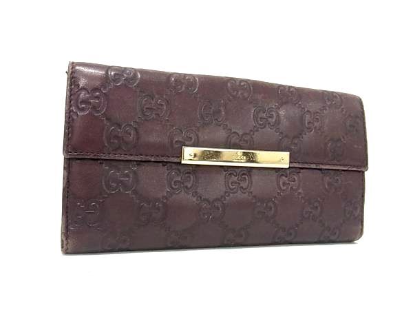 1円 GUCCI グッチ 112715 3661 グッチシマ レザー 二つ折り 財布 ウォレット 小銭入れ 札入れ レディース メンズ ブラウン系 FR6731拍卖