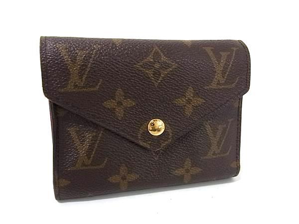 1円 LOUIS VUITTON ルイヴィトン M41938 モノグラム ポルトフォイユ ヴィクトリーヌ 三つ折り 財布 ウォレット ブラウン系 FP9115拍卖