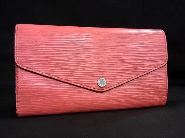 1円 LOUIS VUITTON ルイヴィトン M60604 エピ ポルトフォイユ サラ 二つ折り 長財布 ウォレット 札入れ 小銭入れ ピンク系 FP9117拍卖