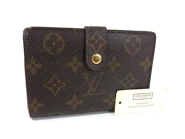 1円 LOUIS VUITTON ルイヴィトン M61663 モノグラム ポルトモネ ビエ ヴィエノワ がま口 二つ折り 財布 ウォレット ブラウン系 FT2273拍卖