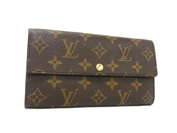 1円 LOUIS VUITTON ルイヴィトン M61734 モノグラム ポルトフォイユ サラ 二つ折り 長財布 ウォレット 小銭入れ ブラウン系 FT2295拍卖