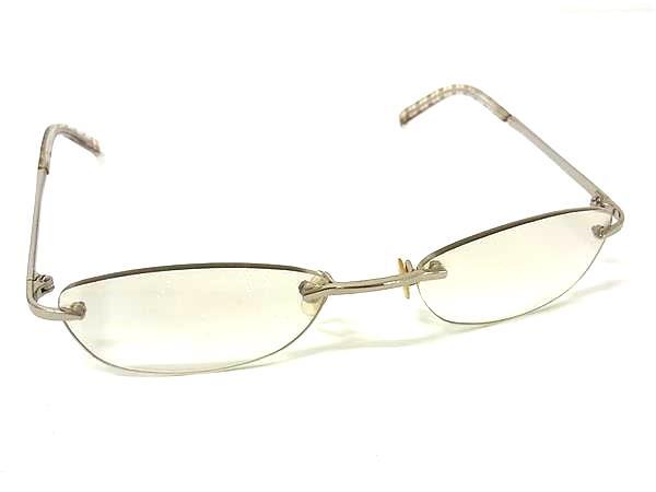 1円 BURBERRY バーバリー B8378/S 010 51□18 ノバチェック メガネ めがね 眼鏡 レディース メンズ クリアベージュ系 GB2630拍卖