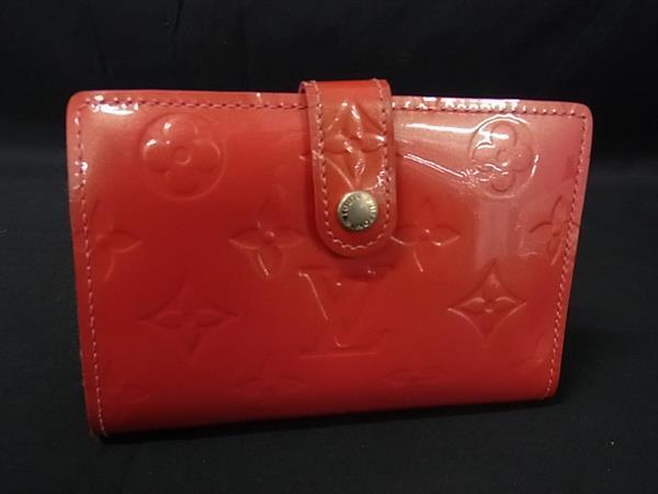 1円 LOUIS VUITTON ルイヴィトン M9141F モノグラムヴェルニ ポルトモネ ビエ ヴィエノワ 二つ折り 財布 ウォレット ピンク系 FS7297拍卖